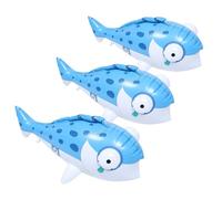 VANZACK 3 Pièces Poissons Gonflables Piscine Garçon Fille Poisson Flottant pour Jeux Aquatiques Décorations Fête Océan et Anniversaire