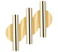 VANZACK 3 pièces Pot de Fleurs Mural Vintage Fer Doré de Suspensions Décoratives sans Perçage pour Plantes Artificielles ou Naturelles Jardinière Murale Style Scandinave pour Salon et