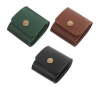 VANZACK 3 Pièces PU Leather Guitar Pick Holder Case Foldable Roll-up Organizer Bag with Compartments Portable Plectrum Storage for Guitarists