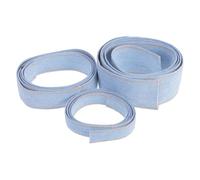VANZACK 3 Pièces Ruban en Denim Bleu pour Bricolage, Accessoires pour Épingles à Cheveux, Tissu Superposé Résistant aux Plis, Toucher Doux, pour Ornements Capillaires