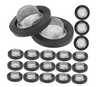 VANZACK 30 pièces Joint Étanchéité Pouce avec Filtre Inoxydable pour Robinet et Tuyau Arrosage Rondelle Caoutchouc Épais avec Écran Filtrant Remplacement pour Filtres de Lavabo et