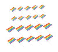 VANZACK 30 pièces Lot de Drapeaux Arc Ciel à Main Drapeaux Lgbt Durables pour Décoration Intérieure et Extérieure de Fête Pride Accessoires pour Lgbtq