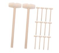 VANZACK 30 Pièces Mini Marteaux Bois pour Garçon Fille Outil de Fissuration de Chocolat Mini Maillet Ludique pour Fêtes et Jeux Groupe