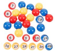 VANZACK 30pièces Lot de Boules De Loto Plastique Numérotées Multicolores Légères Résistantes pour Jeux De Tirage Et Animations Fiesta