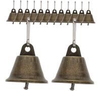VANZACK 35 pièces Lot de Clochettes Vintage Antique avec Crochet Décorations Suspendues pour Noël Accessoires DIY pour Sapin Porte Mur et Fenêtre