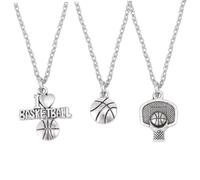 VANZACK 3pièces Collier De Basketball Pendentifs Basketball Panier Aime Pour Couples Pour Hommes Et Femmes