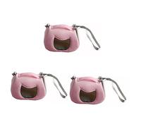 VANZACK 3pièces De Transport pour Petits Animaux à Main De Voyage Confortable pour Hamsters Et Rongeurs pour Promenades Randonnées Rose