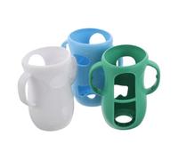 VANZACK 3pièces Housses Silicone pour Biberons avec Poignées Protections pour Biberons Verre pour Bébés et Garçon Fille