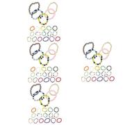 VANZACK 4 Ensembles Anneau De Perle Anneaux De Perles Bague Créative Bagues Mignonnes Esthétiques Anneaux D'été Bagues Esthétiques Anneaux Mignons Bague Simplicité Perlé 21 Pièces * 4