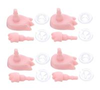 VANZACK 4 Ensembles Miniature Puppet Doll Hands and Feet Plastic Joints Replacement Parts for Small Doll Making DIY Accessories