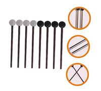 VANZACK 4 paires Maillets pour Tambour Langue Bois et Caoutchouc pour Instrument de Percussion Baguettes Légères avec Manche Ergonomique Adaptées Aux Tambours Acier et Instruments de