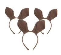 VANZACK 4 Pièces Bandeaux Oreilles de Kangourou Peluche Confortables pour Fête Halloween Cosplay et Anniversaire Accessoires Animaux Marron