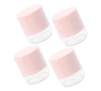 VANZACK 4 pièces Boîte à Poudre Portable avec Houppette Boîte Maquillage Compacte Anti-Fuite pour Blush et Ombre à Paupières Rangement Pratique pour Femmes sans Miroir Rose