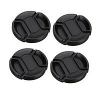 VANZACK 4 pièces Cache Objectif Plastique Haute Résistance Protection Antipoussière et Anti-Rayures pour Appareil Photo Reflex Design Pince Centrale Facile à Fixer et Retirer Compact et