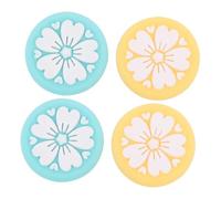 VANZACK 4 pièces Capuchons Joystick Silicone Protection Antidérapante pour Manette Housse Grip Jaune et Vert Facile à Installer Lavable et Résistante à Usure