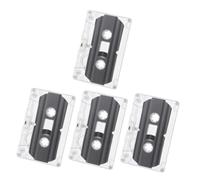 VANZACK 4 pièces Cassettes Audio Vierges Bande Magnétique Enregistrable Transparente Cassette Vide pour Enregistrement Vocal Bricolage et Enseignement