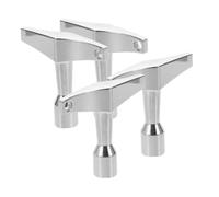 VANZACK 4 Pièces Clés de Tension pour Batterie Tourne-clé Léger Outil Accordage avec Poignée pour Caisse Claire et Grosse Caisse Accessoires Percussion Polyvalents