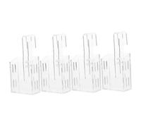 VANZACK 4 Pièces Coquille D'implant en Arête De Poisson Tasse De Plante De Conception Claire Plantes en Pots Contenant De Plantes Créatives Tasse à Plantes Pratique Acrylique Transparent