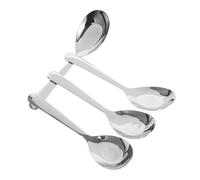 VANZACK 4 pièces Cuillères à Soupe Inox Set Cuillères Profondes pour Soupe et Dessert Ustensiles de Cuisine Classiques Résistants et Polies Adaptées Au Sevrage et Ramen