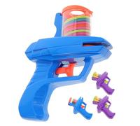 VANZACK 4 Pièces Flying Disc Launcher Toy for Soft Foam Outdoor Saucer Shooter Set for Family Fun and Physical Activity