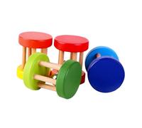 VANZACK 4 Pièces Jouets Bois Garçon Fille Hochet Main Sensoriel Premiers Jeux pour Garçon Fille Couleur Aléatoire
