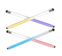 VANZACK 4 Pièces Lot de Stylets Tablette Haute Précision Double Pointe Silicone Dégradé pour Téléphones Tablettes et Écrans Capacitif Résistif Protection Écran et Usage Polyvalent