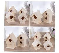 VANZACK 4 Pièces nid délicat Home Decor Décoration pour Oiseaux nid d'oiseau de Jardin de fées pour Enfants nichoirs à Oiseaux Ornement de nid Décoration de la Maison en Bois