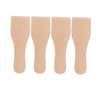 VANZACK 4 pièces Spatules Bois pour Pâtisserie Ustensiles de Cuisine Naturels Multifonctions pour Cuisson Grattoir Crème et Pizza Set Essentiel pour Maison et Barbecue