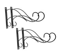 VANZACK 4 Pièces Support de Pot de Fleurs Murale de Crochets pour Plantes Suspendues Intérieur Extérieur Fixation Robuste pour Jardinières Décorations de Jardin