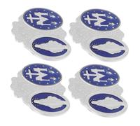 VANZACK 4 Pièces Vintage Enamel Pins Commemorative Badges Zinc Alloy Folding Ornaments Retro Desktop Crafts For Home Office Decor