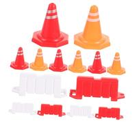 VANZACK 40 pièces Set de Jouets Miniatures de Signalisation Routière Panneaux Cônes et Barricades Colorés pour Jeu Éducatif et Sensibilisation Sécurité des Garçon Fille