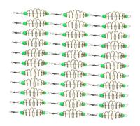 VANZACK 45 Pièces Olive Shape Luminous Fishing Bait Cage with Spring Metal Coarse Lure Trap for Carp and Night Fishing