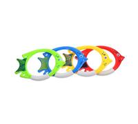 VANZACK 4Pièces Anneaux pour Piscine Colorés pour Compétences de Natation et Plaisir Aux Activités