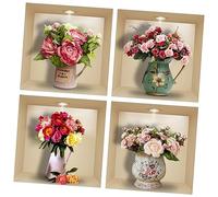 VANZACK 4pièces Autocollant Mural Bonsaï Pour Décoration Intérieure Autocollant Décoratif Mural Adhésif Amovible Murale Jardinières