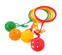 VANZACK 4pièces Ballon Sauteur pour Garçon Fille Anneau De Saut Rotatif Jouet De Fitness Pied Balles Rebondissantes Élastiques Activités De Plein Air pour Garçon Fille