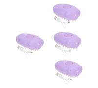 VANZACK 4pièces Brosse à Vapeur Pour Chat Outil De Toilettage Auto- Brosse De Bain Massage Pour Chats Couleur Violette Pour Éliminer Les Poils Morts Nœuds