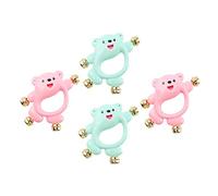 VANZACK 4Pièces Éducatifs Mousse pour Bébés Hochets Colorés Sensoriaux pour Développement Prématuré Stimule Coordination et Audition pour Garçons et Filles