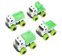 VANZACK 4pièces Jouet Camion Poubelle à Friction Lot de Véhicules Jouets pour Garçon Fille Éducatif Et Pratique