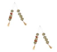 VANZACK 4pièces Jouets à Mâcher pour Hamsters Et Lapins Accessoires Herbe Naturelle pour Animaux De Jeu Et Jouets à De Ennui Et Comportement Destructeur