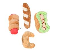 VANZACK 4Pièces Lot de Peluche Grinçants pour Mâcher Amusants pour Nettoyage Dents Et du Comportement Destructeur Animaux De Compagnie