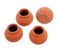 VANZACK 4pièces Mini Pots de Fleur Terre Cuite Lot pour Maison de Poupée pour Cactus Fleurs et Plantes Succulentes Décoration de Bureau ou Jardin Miniature