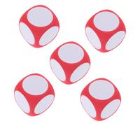 VANZACK 5 Dés en Mousse Rouge à 6 Faces Réutilisables et Personnalisables pour Jeux de Société et Réunions Familiales, Accessoires pour Fêtes et Activités DIY