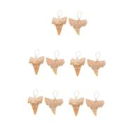 VANZACK 5 ensembles Pendentif En Forme De Dent De Requin Collier Épais Décoration Océanique Dents De Requin Accessoires De Requin Fabrication De Bijoux Breloques Tamis 2 pièces * 5