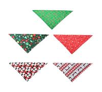 VANZACK 5 Pièces Bavoir pour Animaux de Compagnie Dog Collar écharpe Chat Bandana pour Chat Chiens Animal de Compagnie Festif Bleu Bavoirs Serviette Bavoir Chat salive de Chien Polyester