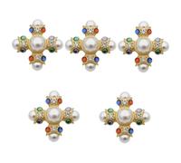 VANZACK 5 Pièces Broche Perles Baroques pour Épingle Croix pour Robes de Soirée Mode