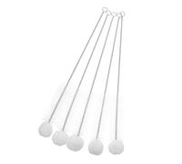 VANZACK 5 Pièces Brosse Nylon à Embout Souple Brosse pour Tubes à Essai Lot de Brosses à Poils de Coton Nylon