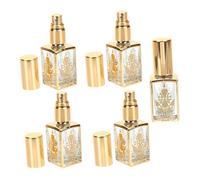 VANZACK 5 pièces Flacons Vaporisateurs de Parfum Vintage Bouteilles Rechargeables en Verre pour Huiles Essentielles et Fragrances Portables pour Voyage et Usage Quotidien