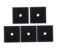 VANZACK 5 pièces Lot Protège Plaques Cuisinière Gaz Réutilisables Antiadhésif Tapis Protection Brûleur Cuisson Noir