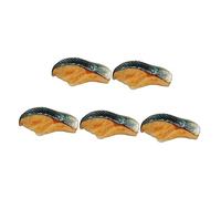 VANZACK 5 pièces Modèles de Poisson Artificiel PVC Reproductions Réalistes de Morceaux de Poisson pour Décoration Enseignement et Accessoires Photo