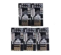 VANZACK 5 Pièces Module Émetteur-récepteur sans Fil Nrfl avec Antenne Intégrée Contrôle Industriel et Alarmes Automobiles Canaux Multi-Points Vitesse Mbps